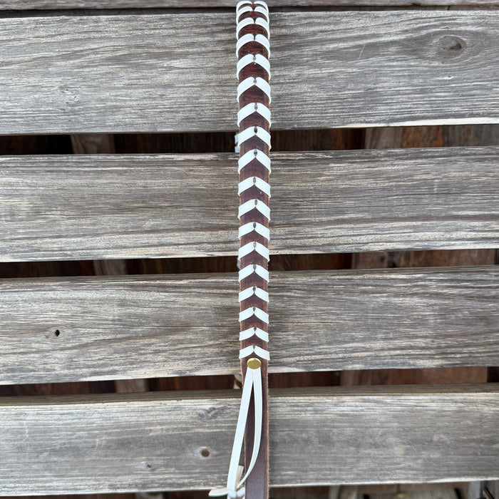 5/8" Double Laced / Brown/White