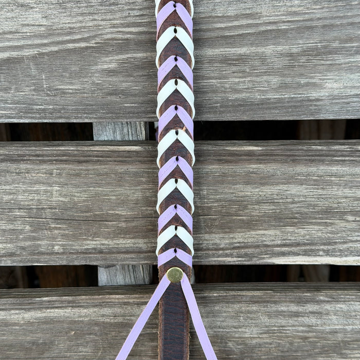 5/8" Double Laced / Brown/White/Lavender
