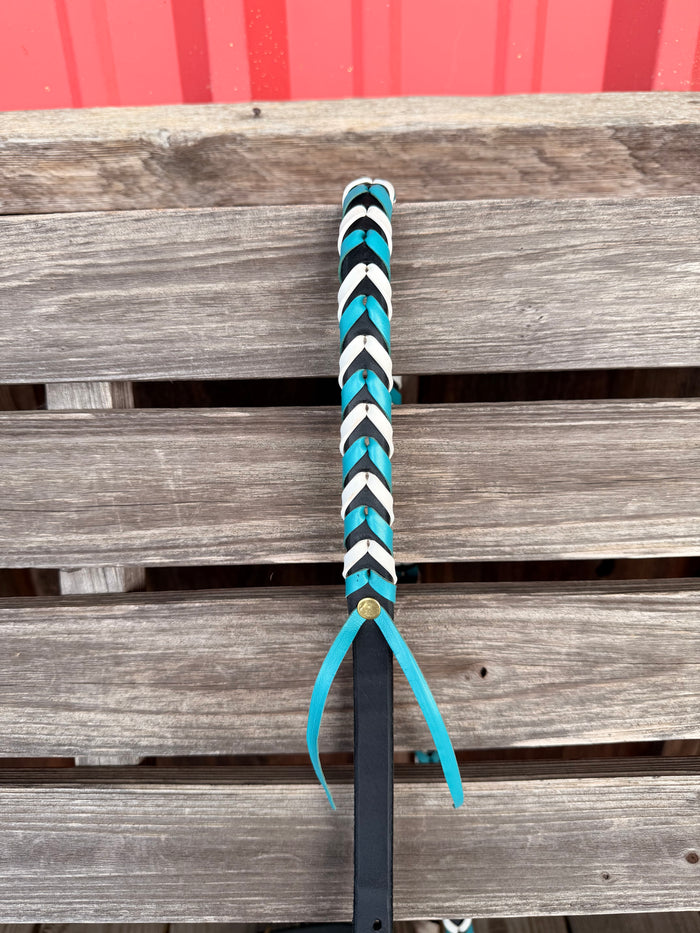 5/8" Double Laced / Blk/Turq/White