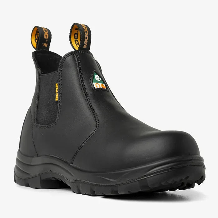 Men's CSA ASTM Composite Toe Chelsea Work Boots - Timber Black - MooseLog
