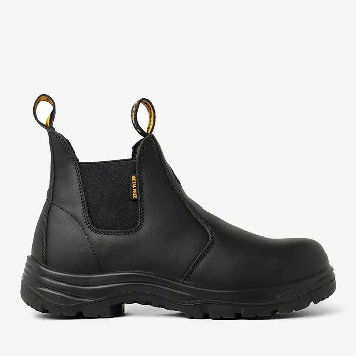 Men's CSA ASTM Composite Toe Chelsea Work Boots - Timber Black - MooseLog