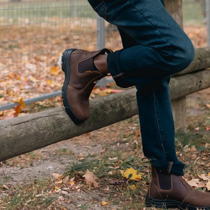 Men's CSA ASTM Composite Toe Chelsea Work Boots - Timber Brown - MooseLog