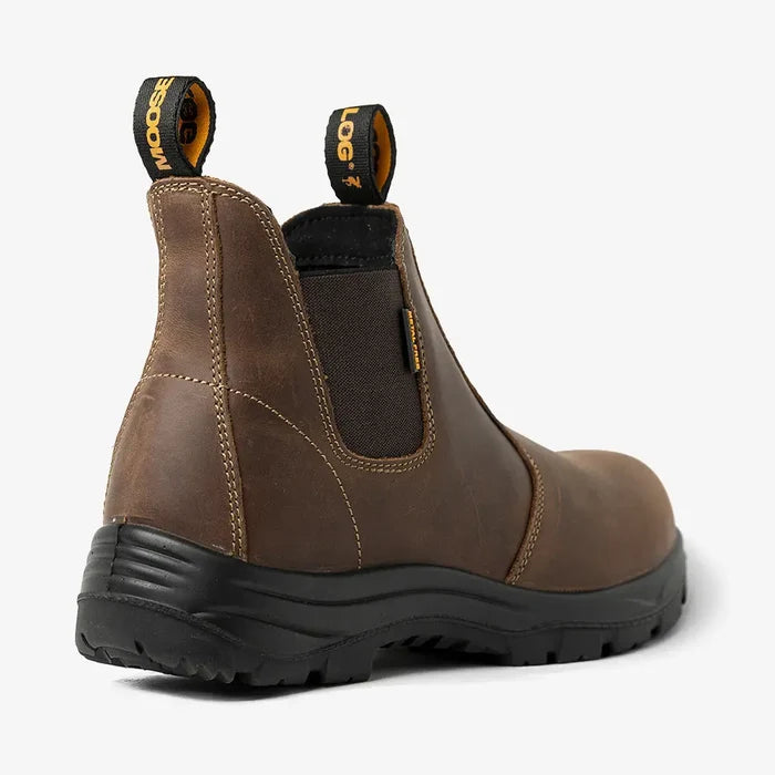 Men's CSA ASTM Composite Toe Chelsea Work Boots - Timber Brown - MooseLog