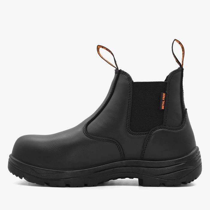 Men's CSA ASTM Composite Toe Chelsea Work Boots - Timber II Black