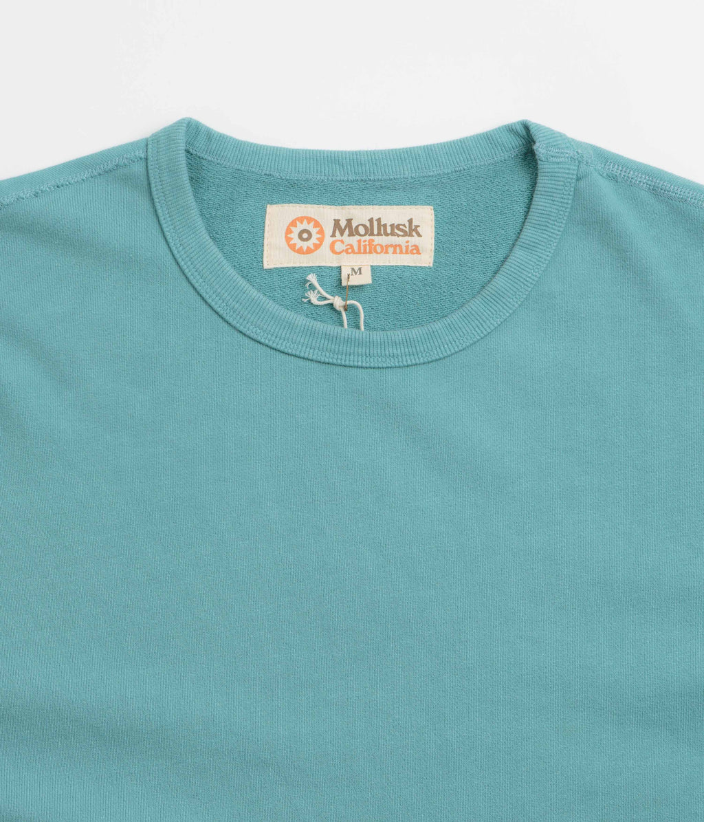 Mollusk Max Crewneck Sweatshirt - Faded Sapphire