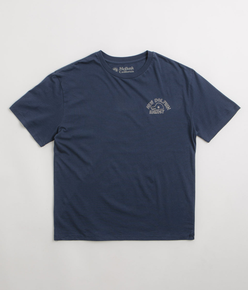Mollusk New Dolphin Energy T-Shirt - Navy Indigo