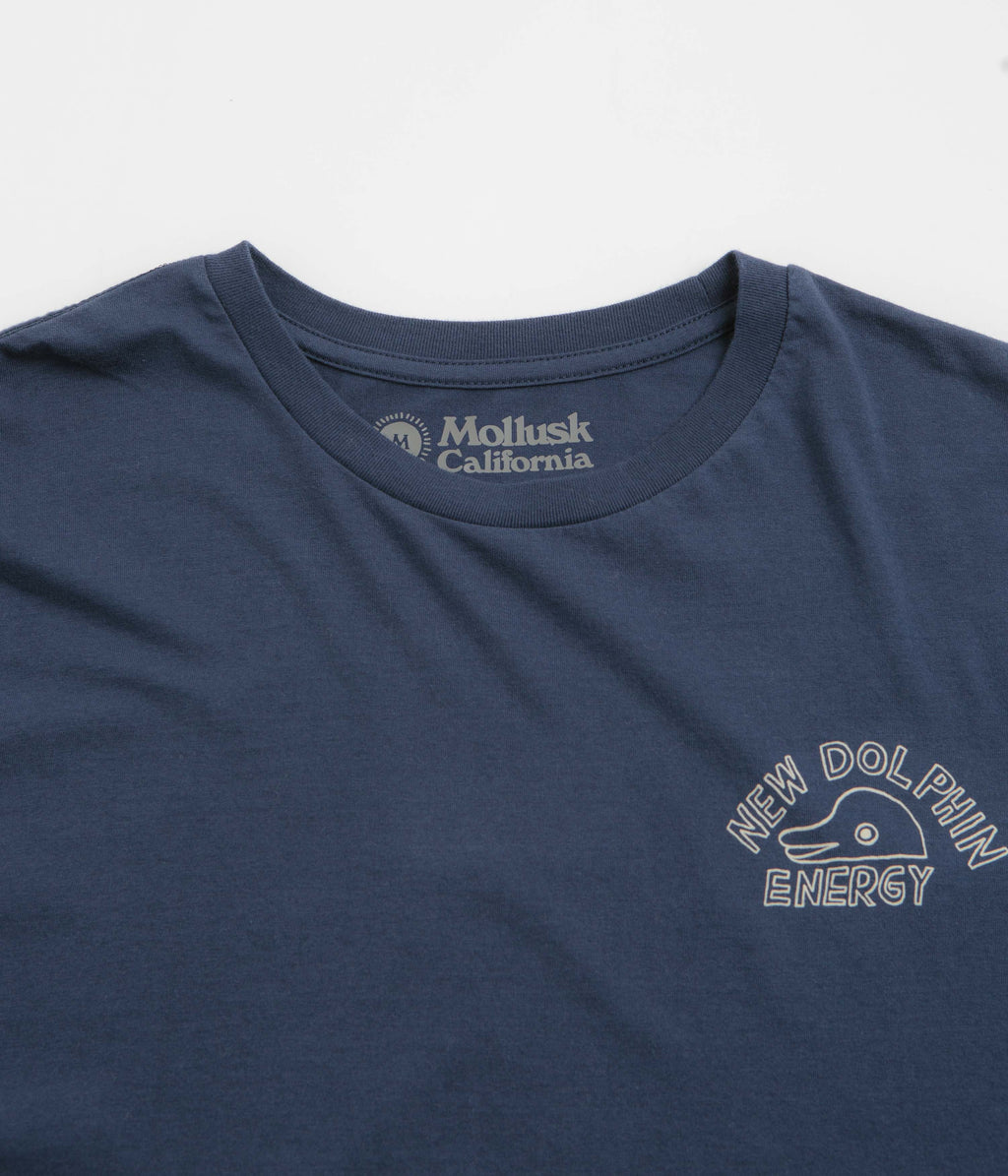 Mollusk New Dolphin Energy T-Shirt - Navy Indigo