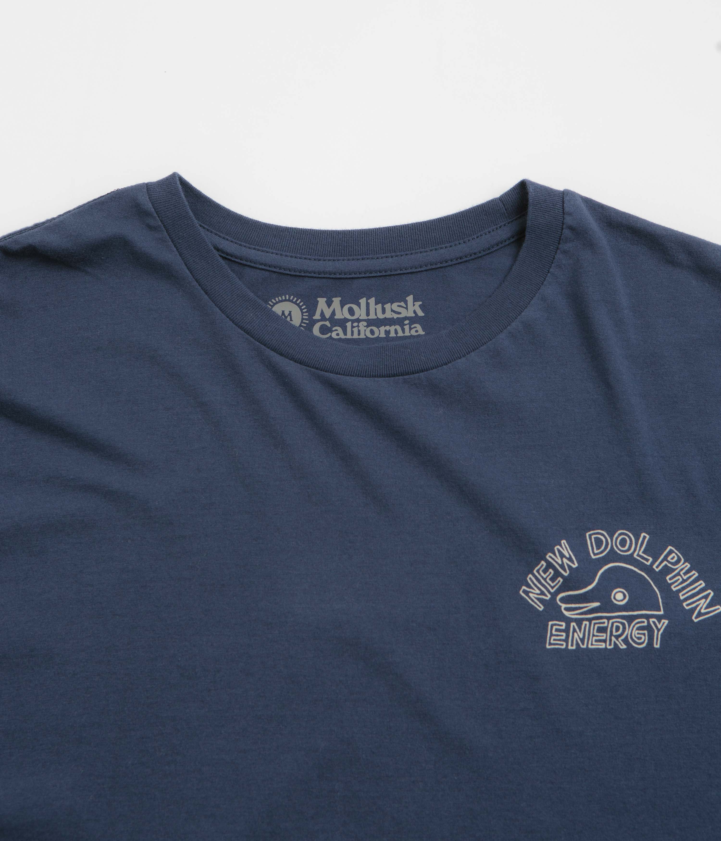 Mollusk New Dolphin Energy T-Shirt - Navy Indigo