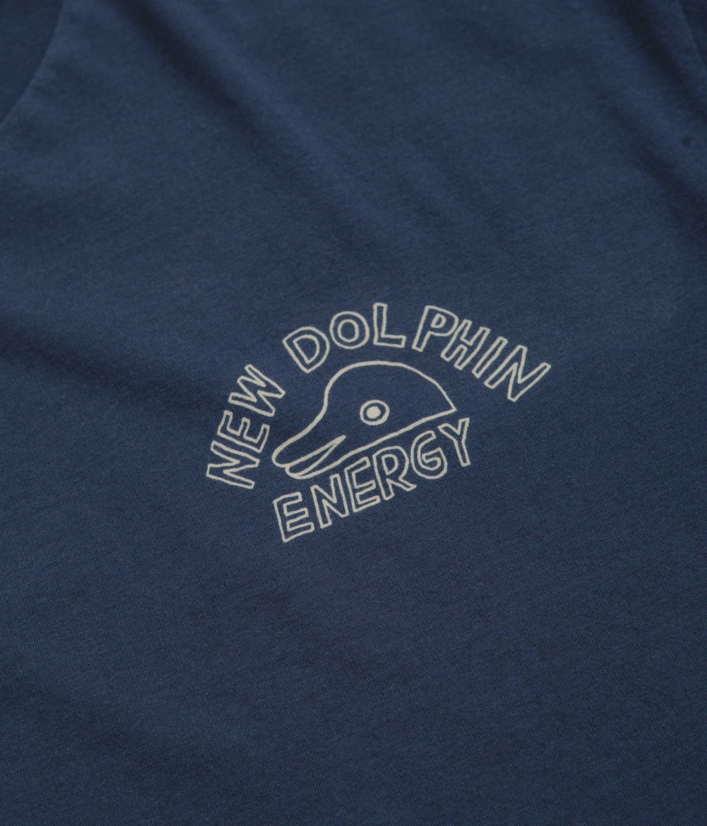 Mollusk New Dolphin Energy T-Shirt - Navy Indigo