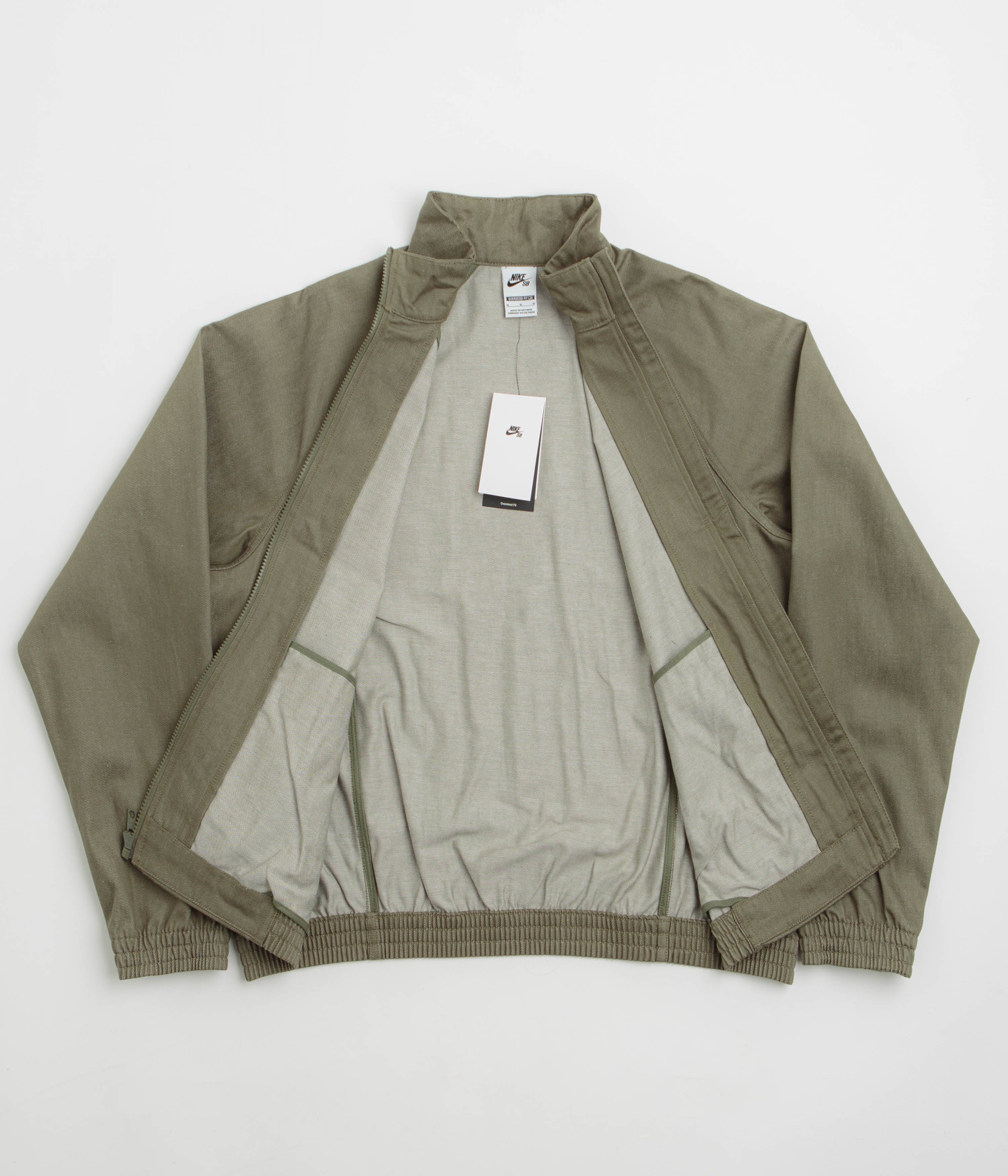 Nike SB Denim Track Jacket - Medium Olive / White