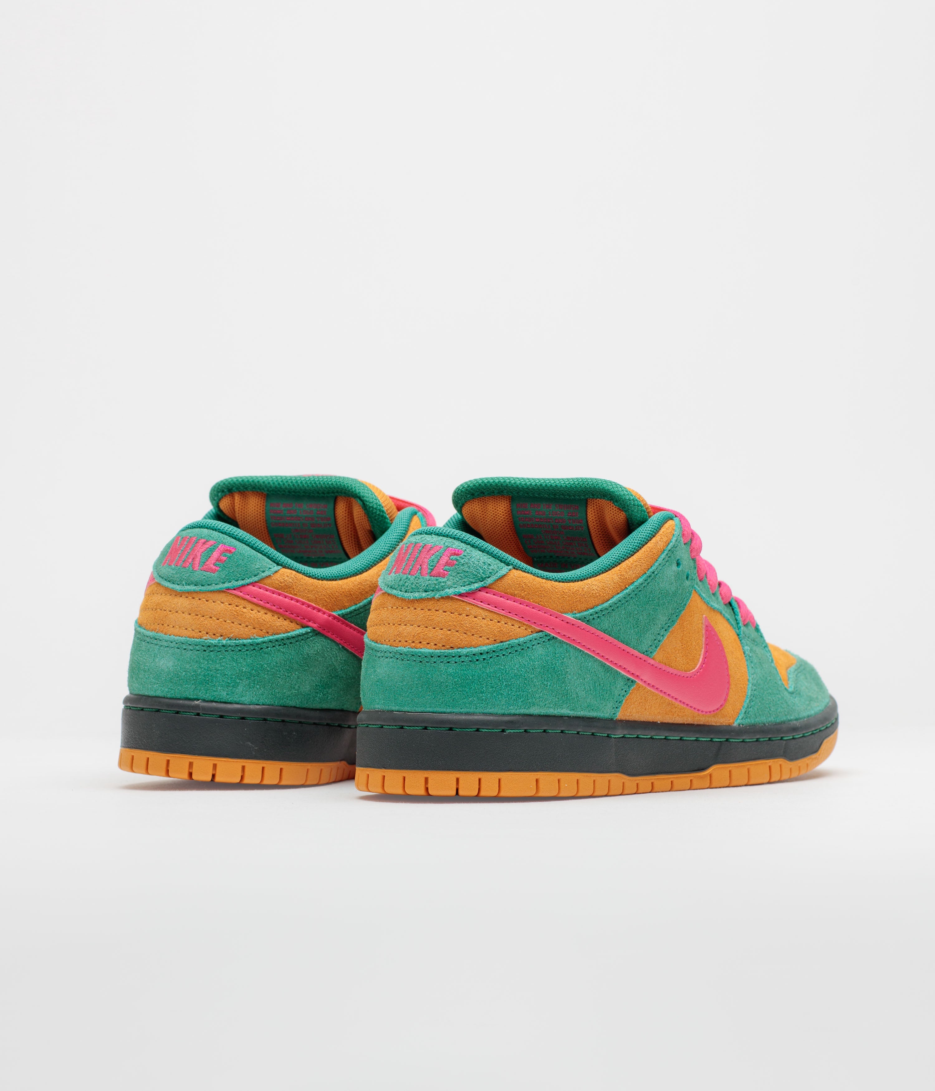 Nike SB Dunk Low Pro Shoes - Green Noise / Watermelon - Light Curry