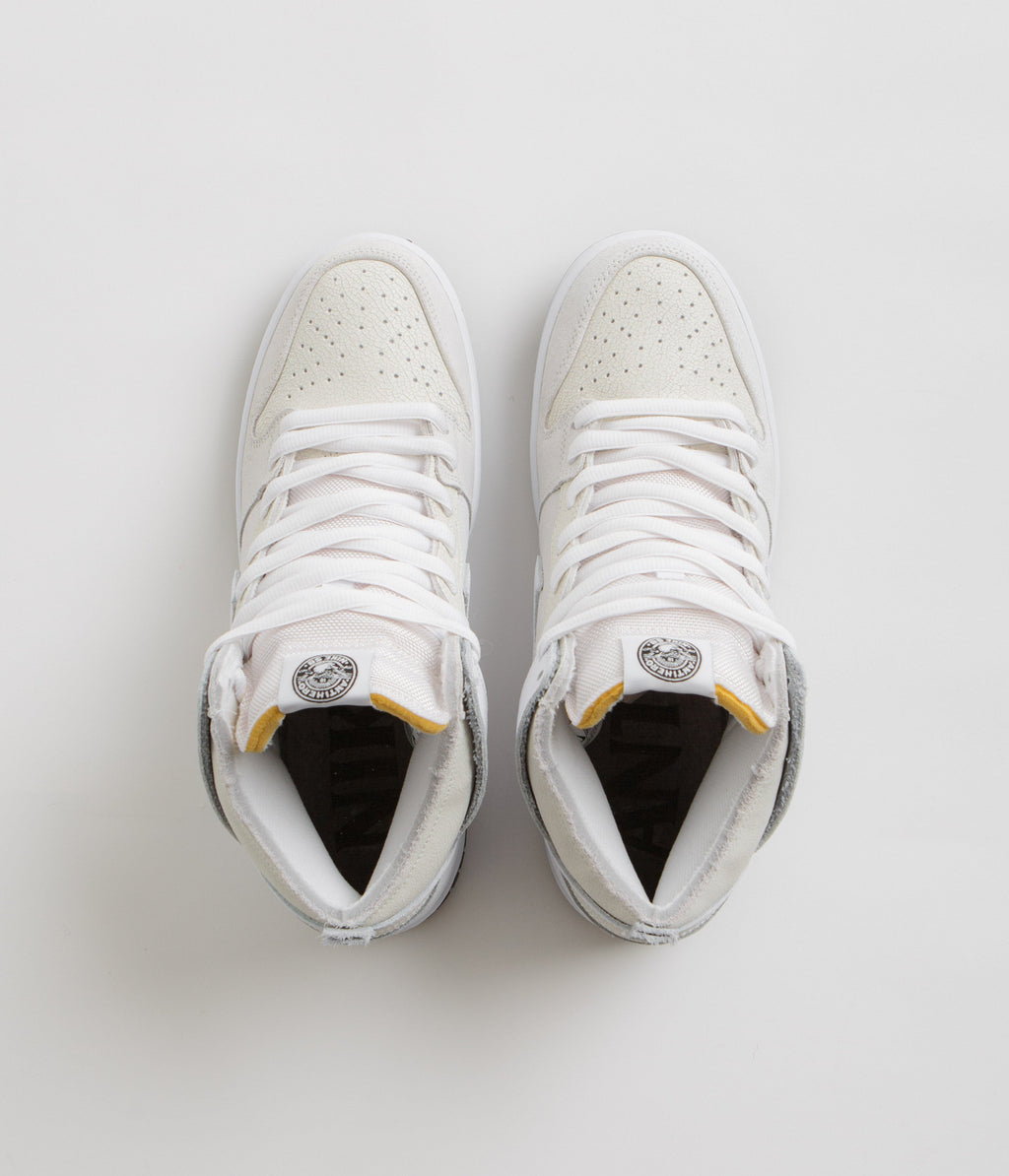 Nike SB x Antihero Dunk High Shoes - White / White - Black