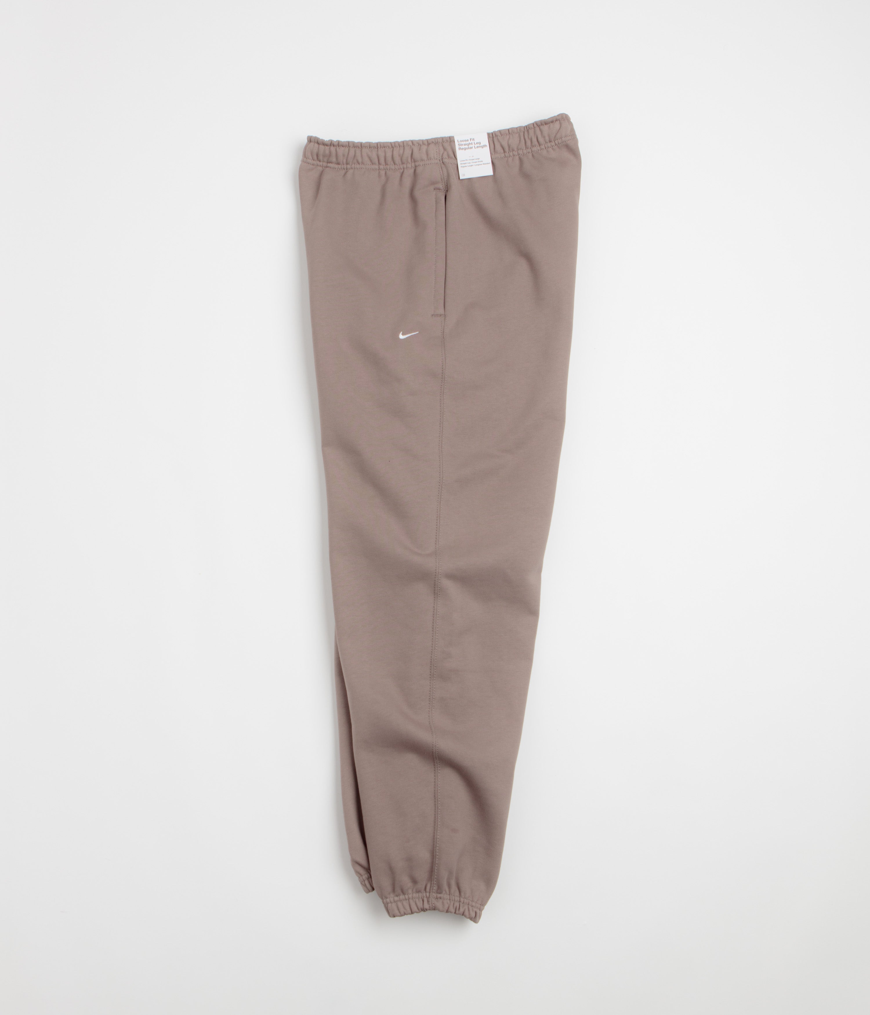 Nike Solo Swoosh Cuffed Sweatpants - Mink Brown / Mink Brown / White