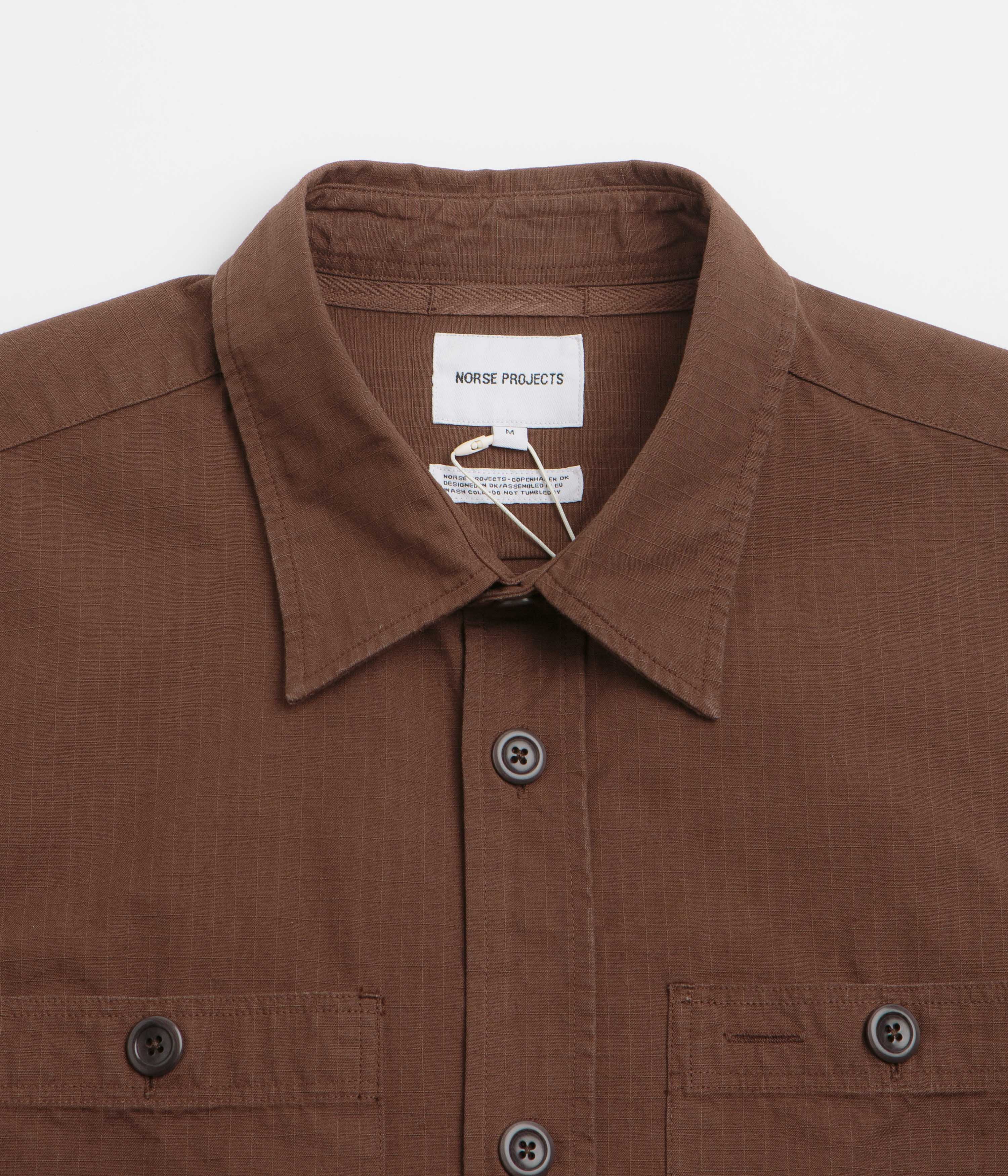 Norse Projects Algot Relaxed Shirt - Mahogany