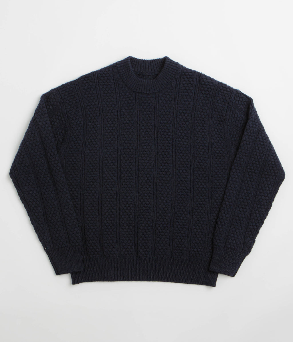Norse Projects Hirtshals Knit Crewneck Sweatshirt - Dark Navy