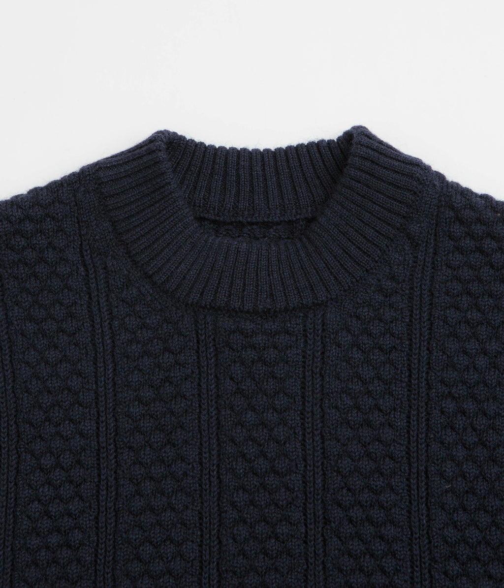 Norse Projects Hirtshals Knit Crewneck Sweatshirt - Dark Navy