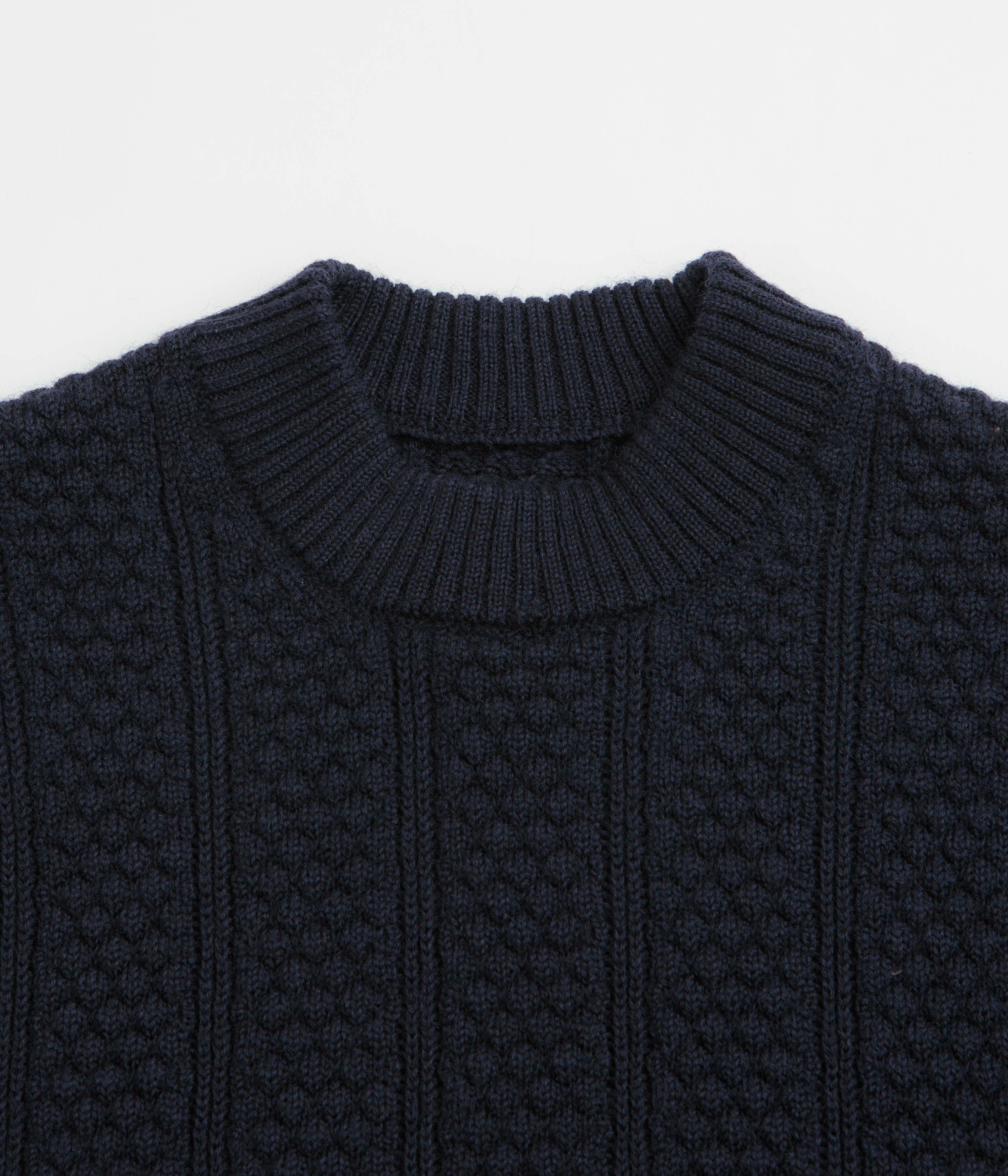 Norse Projects Hirtshals Knit Crewneck Sweatshirt - Dark Navy