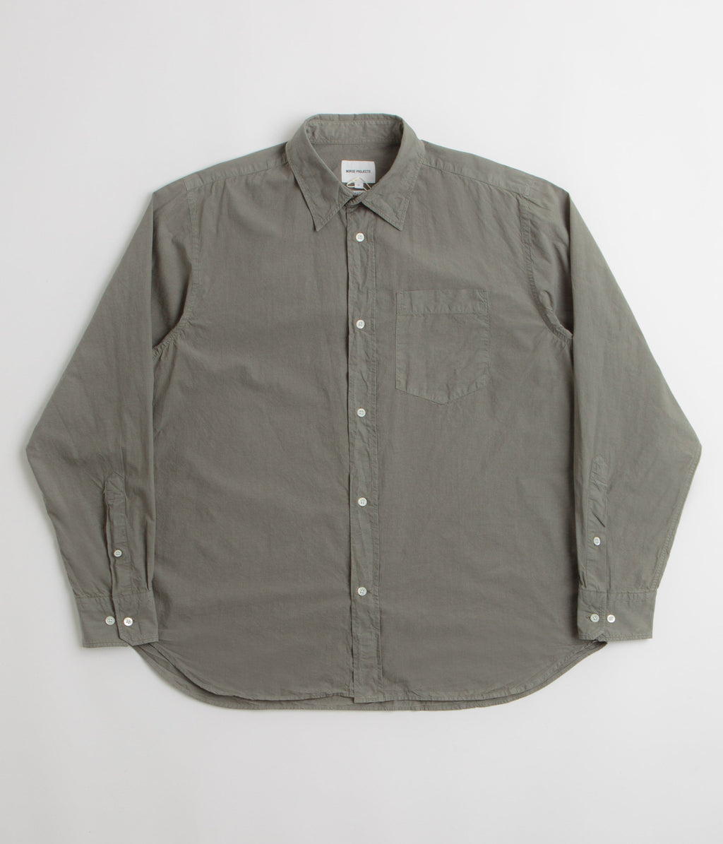 Norse Projects Ole Cotton Tencel Shirt - Mid Khaki
