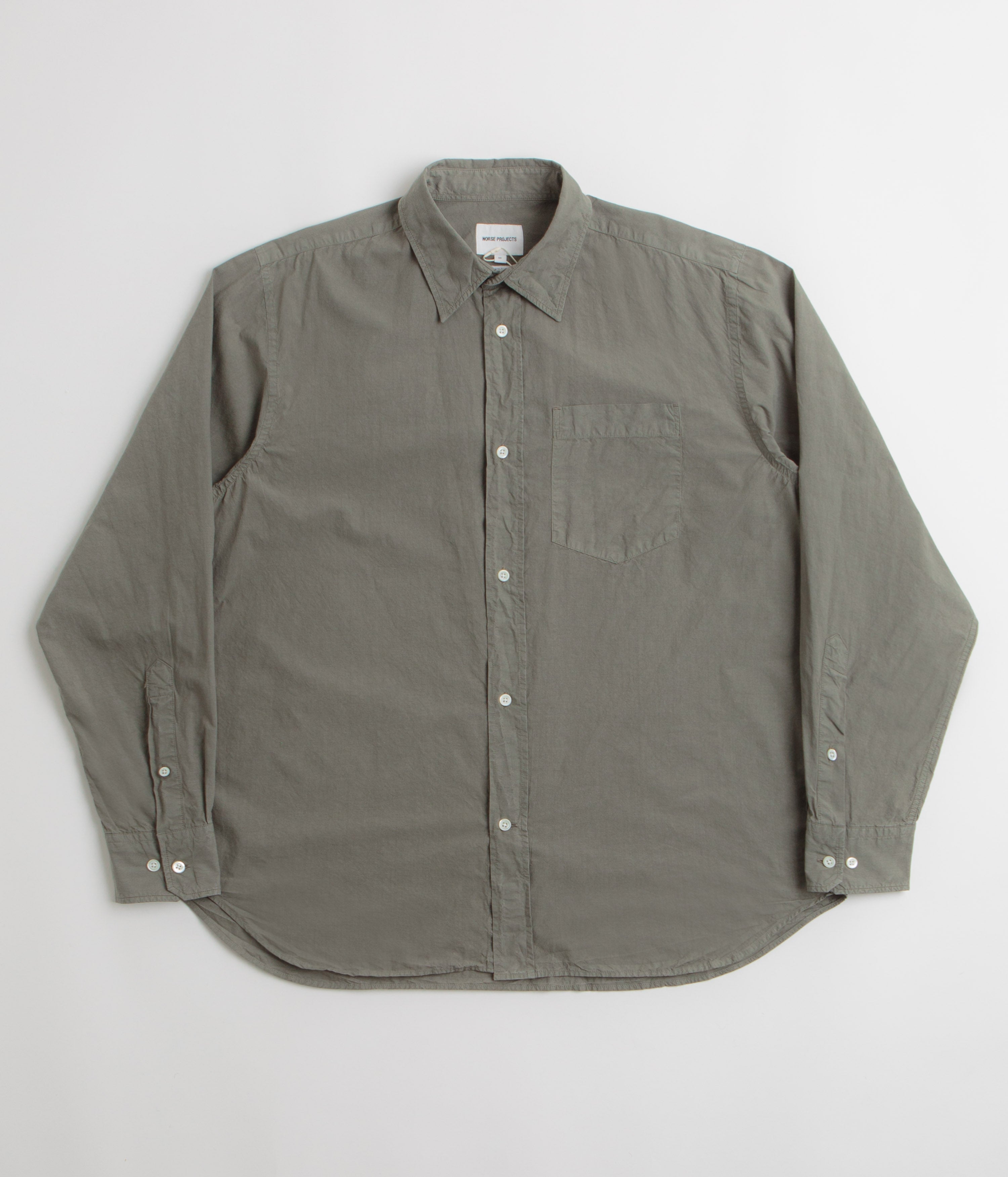 Norse Projects Ole Cotton Tencel Shirt - Mid Khaki