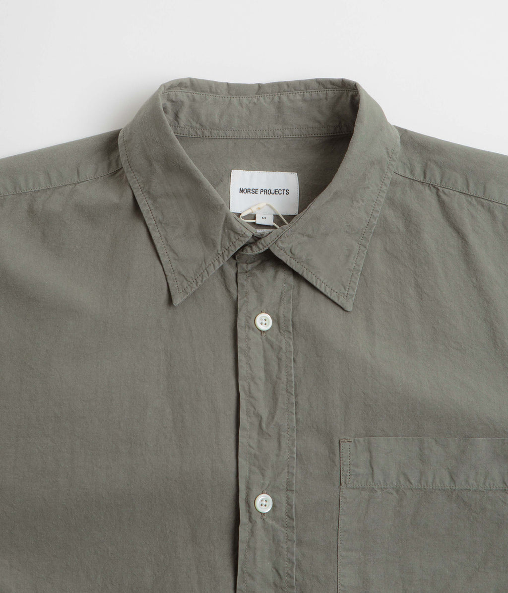 Norse Projects Ole Cotton Tencel Shirt - Mid Khaki