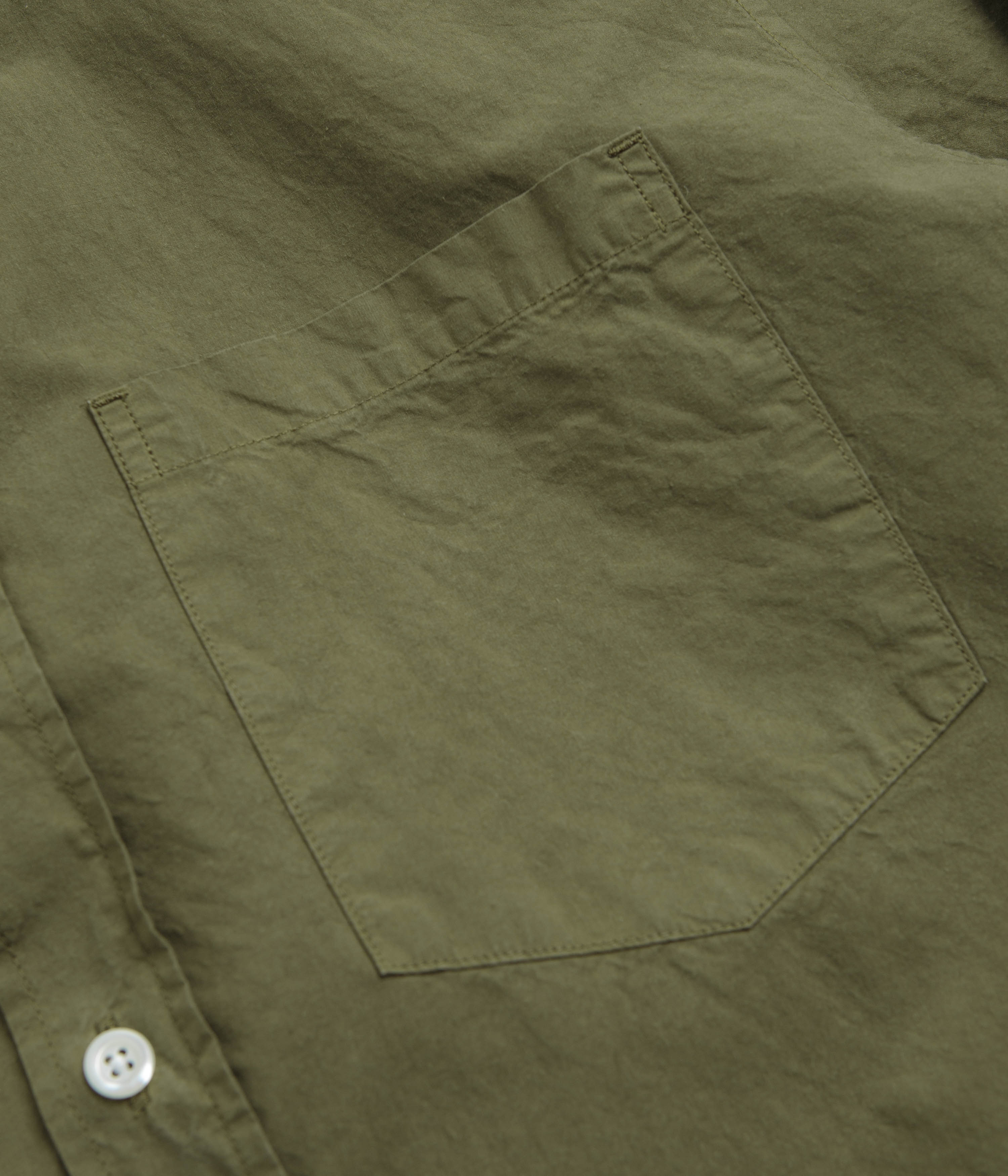 Norse Projects Osvald Cotton Tencel Shirt - Sitka Green