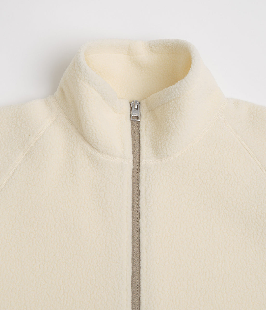 Norse Projects Tycho Pile Fleece Full Zip Jacket - Ecru