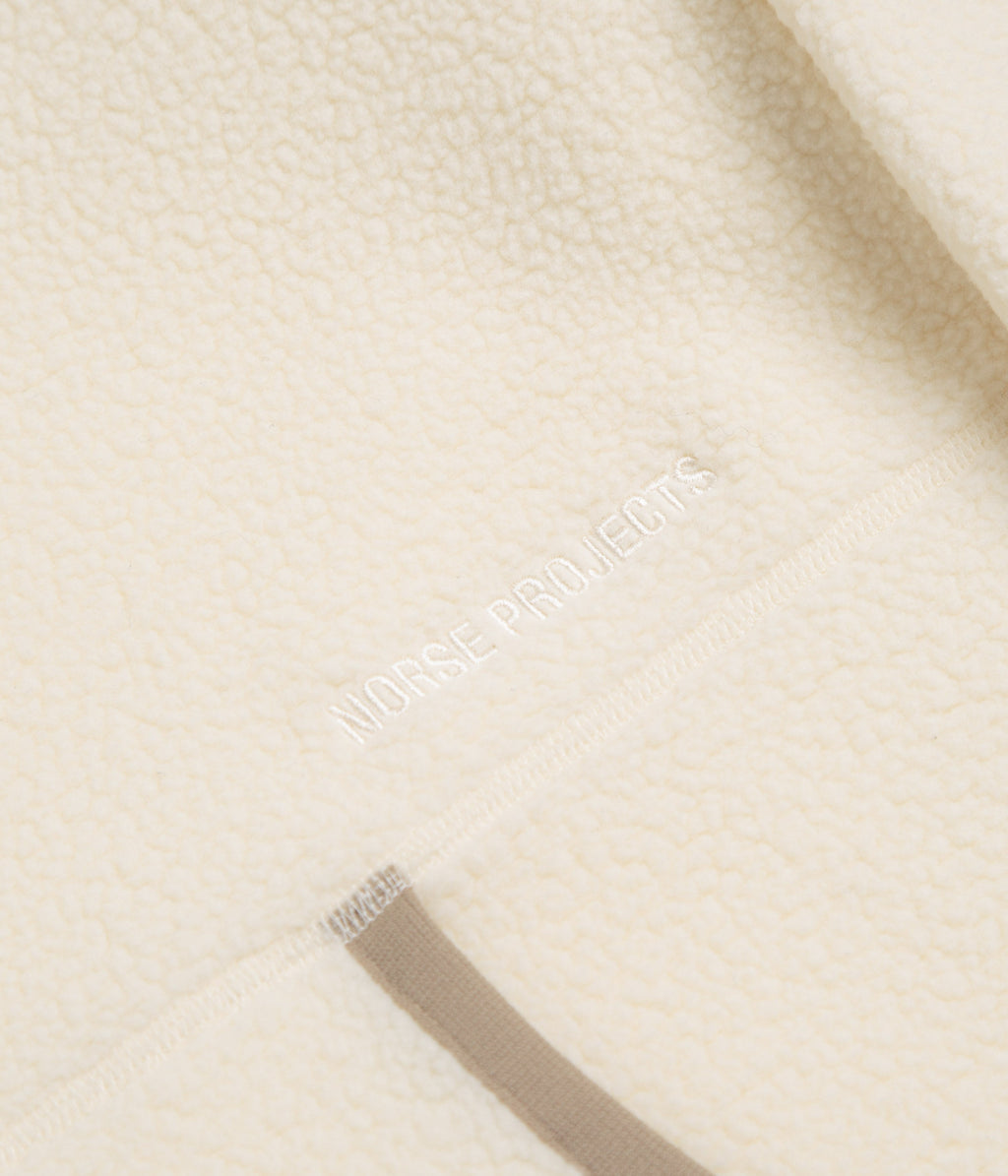 Norse Projects Tycho Pile Fleece Full Zip Jacket - Ecru