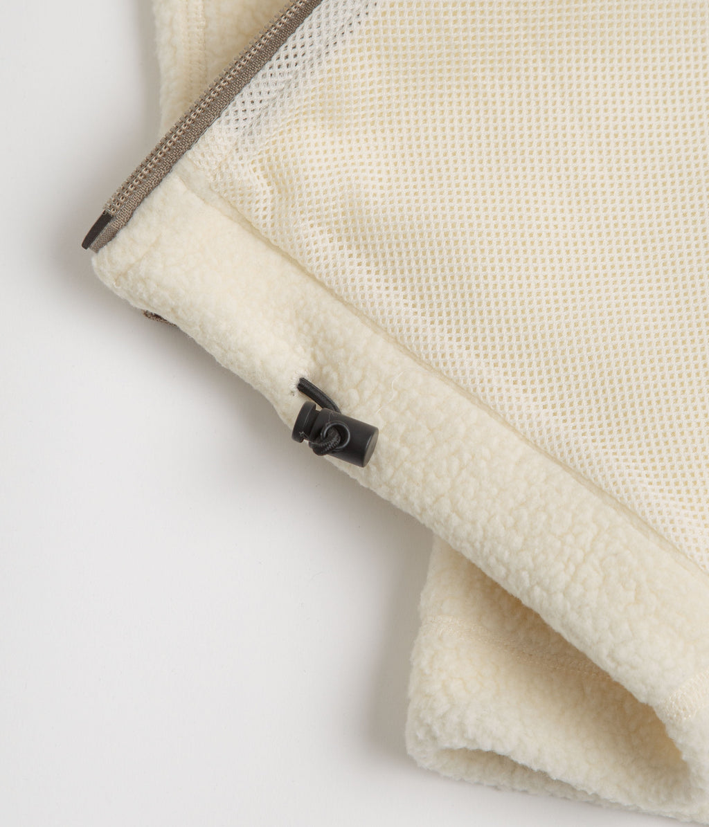 Norse Projects Tycho Pile Fleece Full Zip Jacket - Ecru