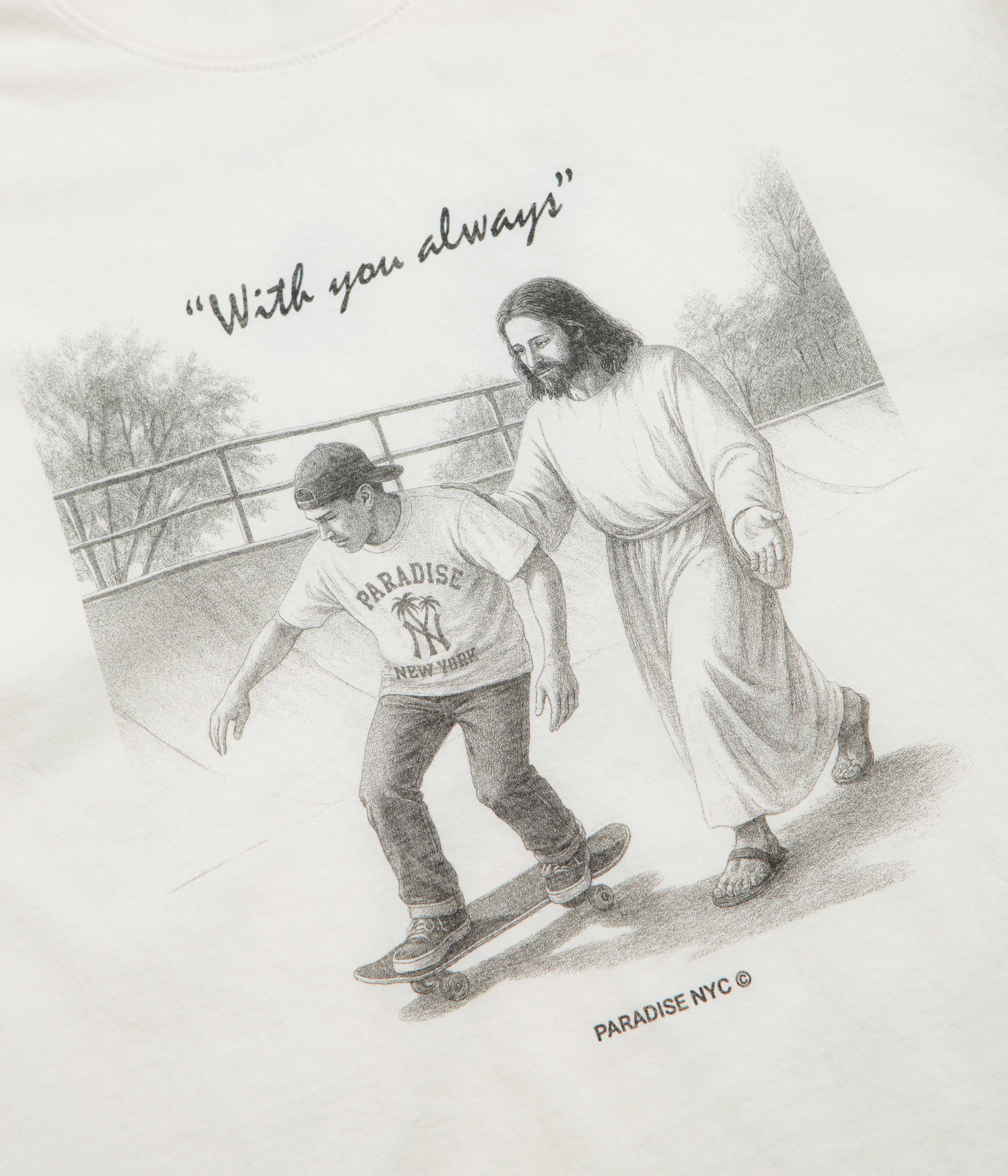 Paradise NYC With You Always T-Shirt - Off White