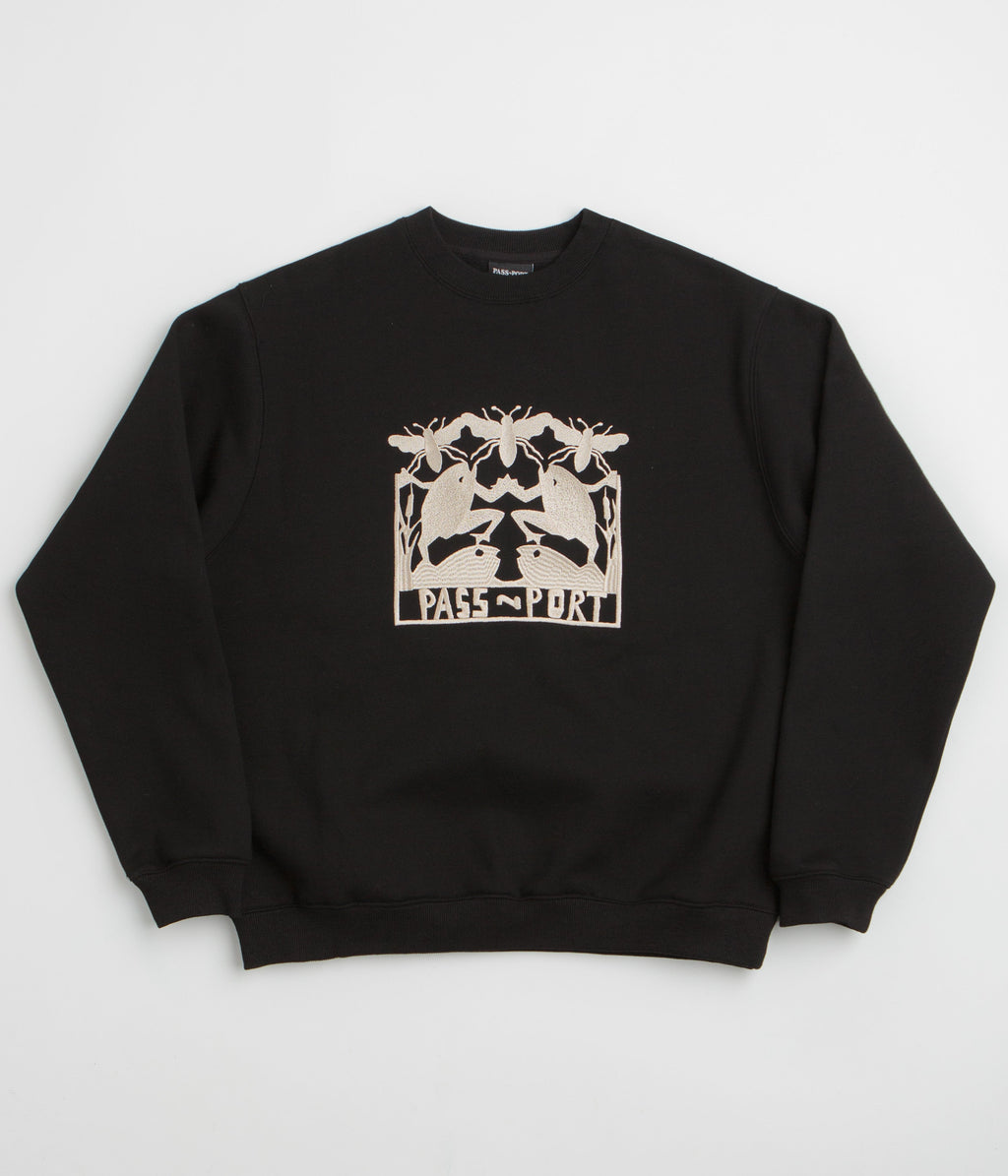 Pass Port Scissorcraft Crewneck Sweatshirt - Black