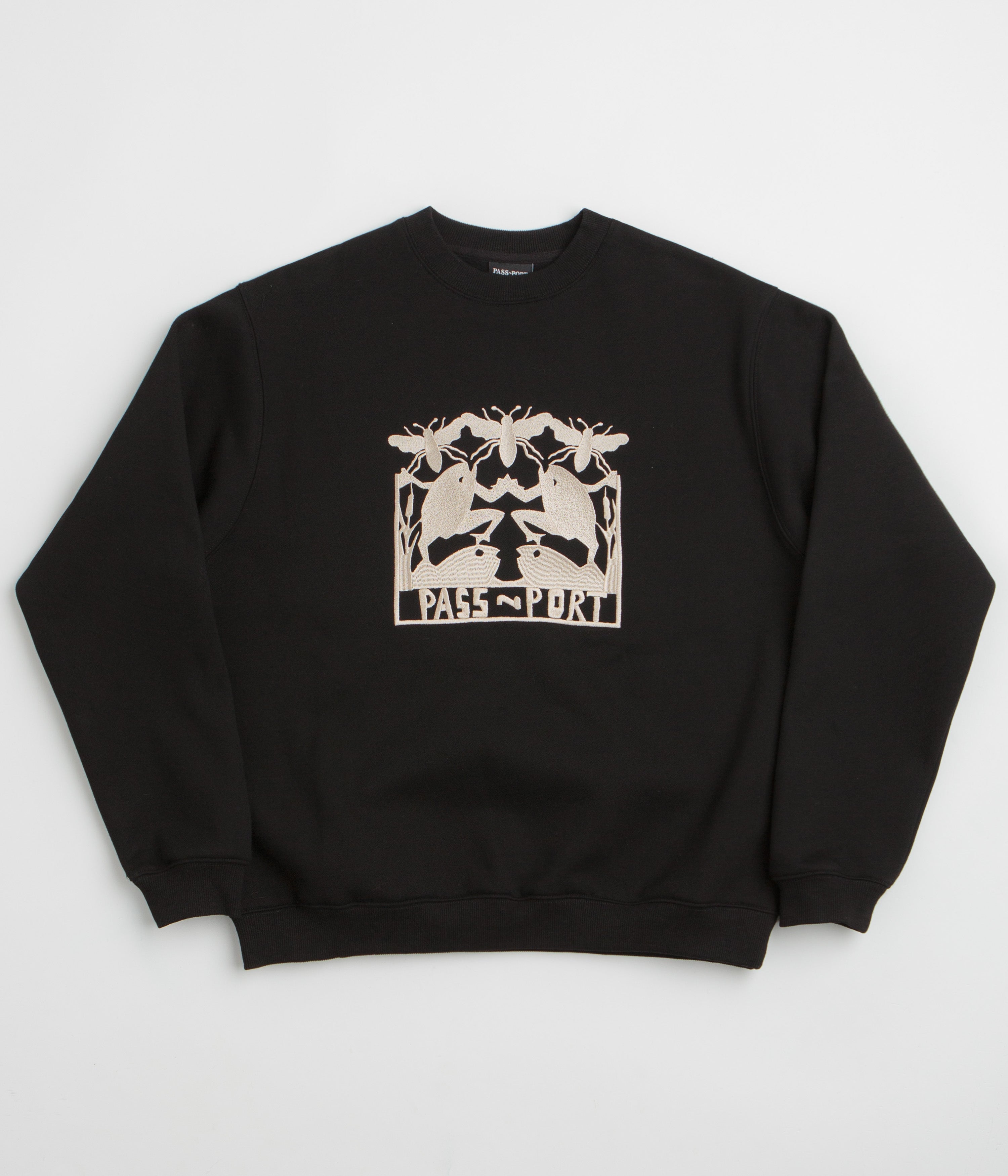 Pass Port Scissorcraft Crewneck Sweatshirt - Black