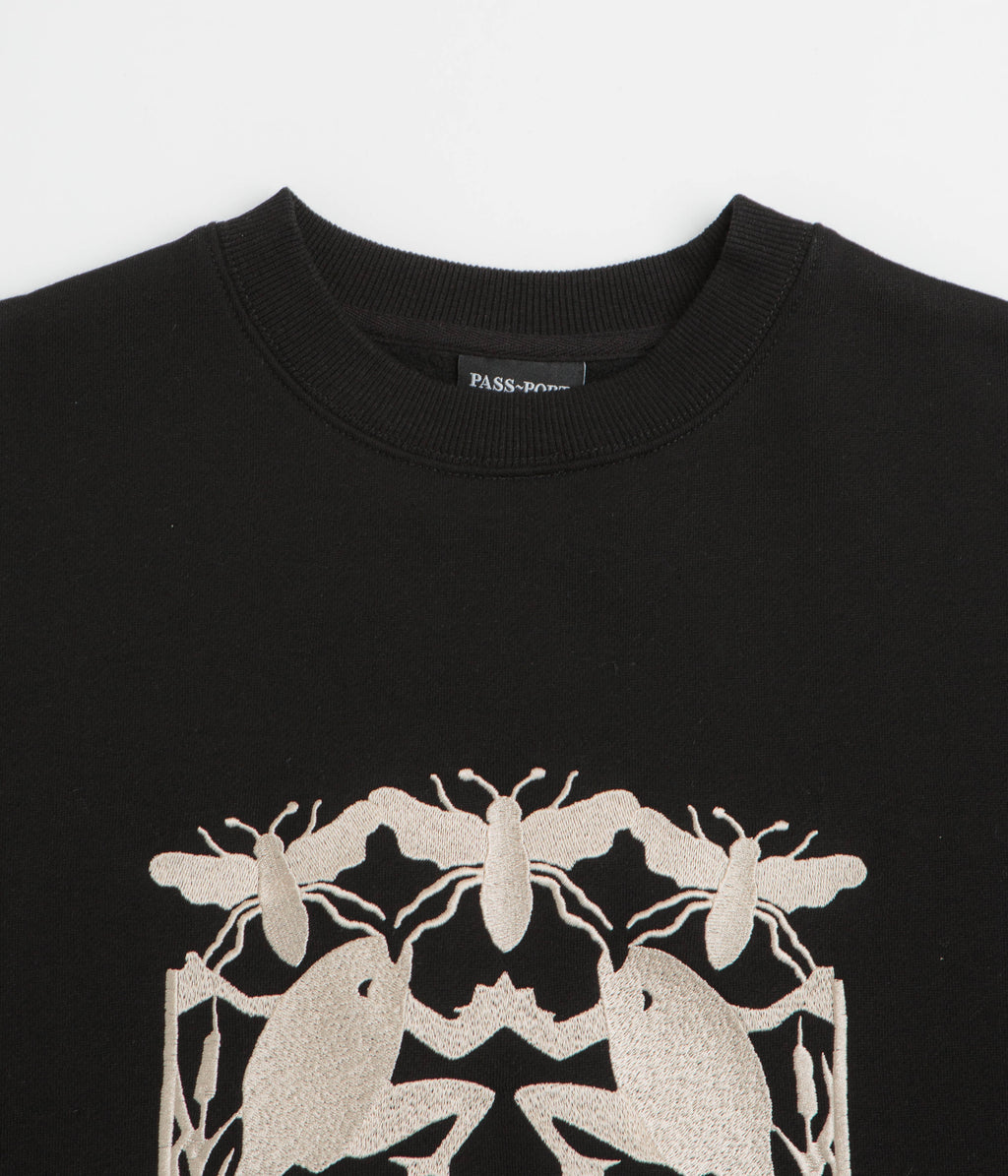 Pass Port Scissorcraft Crewneck Sweatshirt - Black