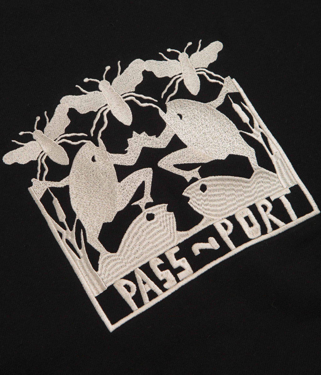 Pass Port Scissorcraft Crewneck Sweatshirt - Black