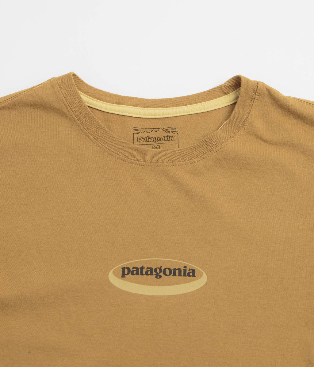 Patagonia 95 Oval Logo T-Shirt - Bobcat Brown: Sunshine