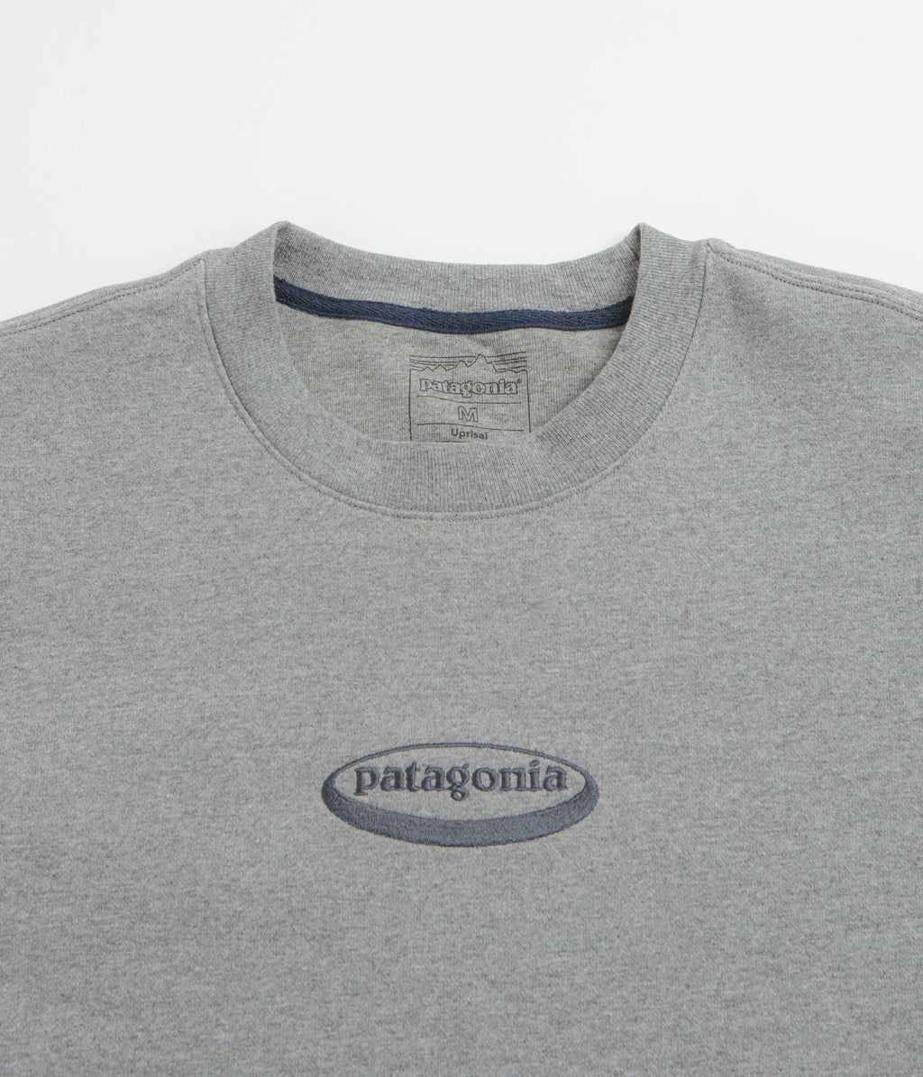 Patagonia 95 Oval Logo Uprisal Crewneck Sweatshirt - Gravel Heather