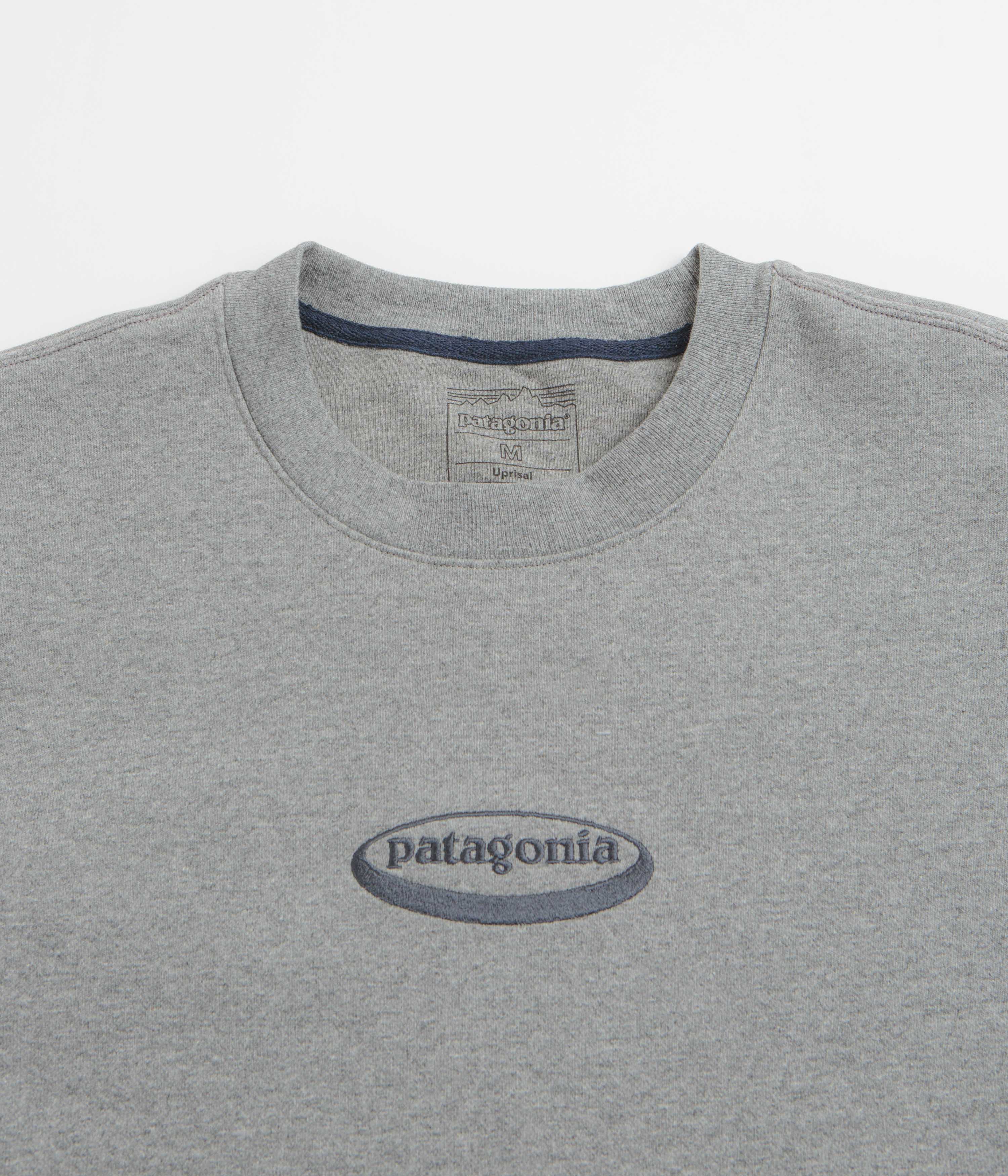 Patagonia 95 Oval Logo Uprisal Crewneck Sweatshirt - Gravel Heather