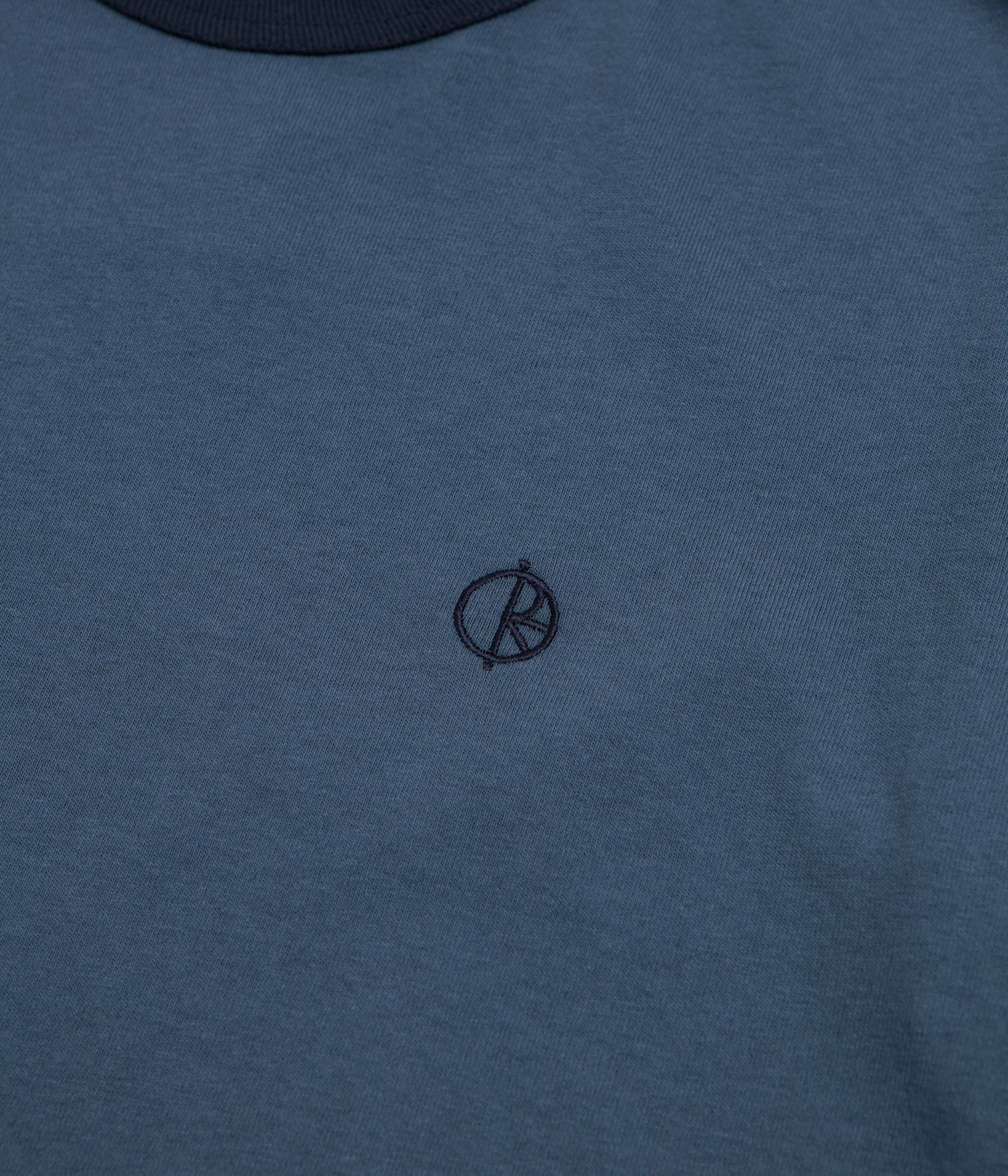 Polar Ringer T-Shirt - Grey Blue / Dark Blue