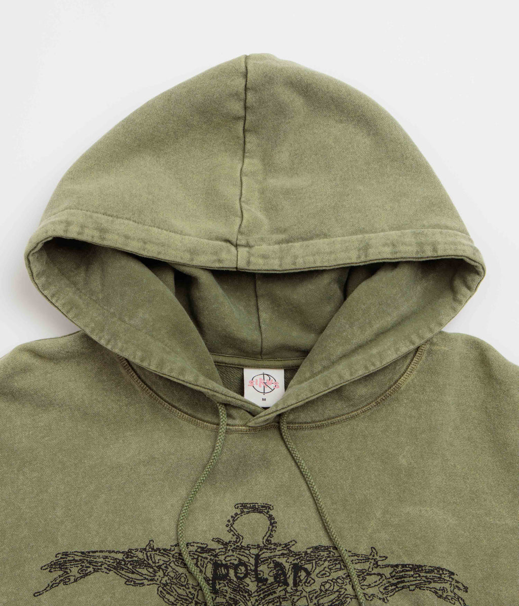 Polar Soul Acid Frank Hoodie - Army Green