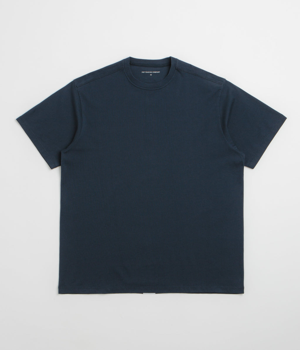 Pop Trading Company Backstripe T-Shirt - Navy