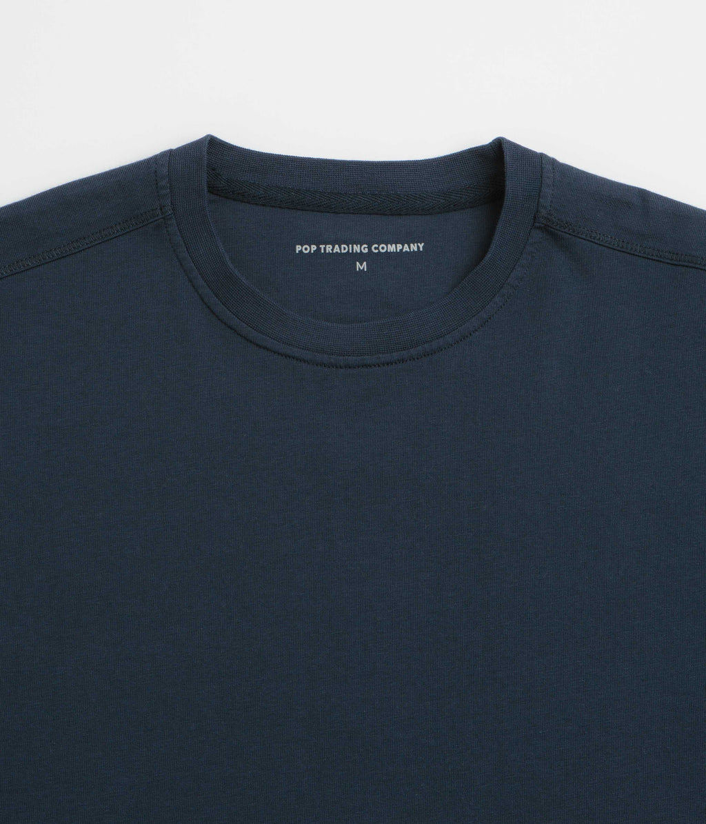 Pop Trading Company Backstripe T-Shirt - Navy