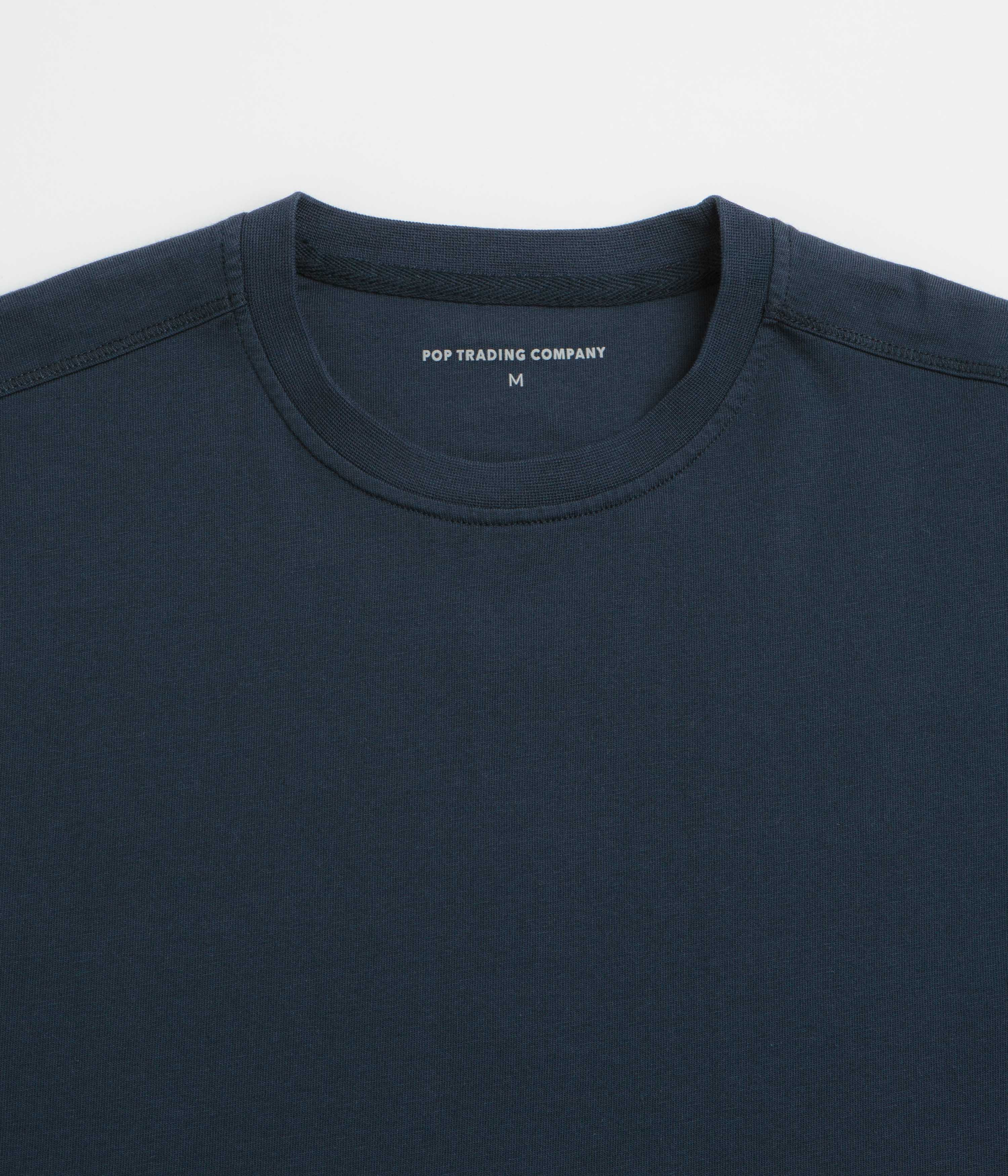 Pop Trading Company Backstripe T-Shirt - Navy