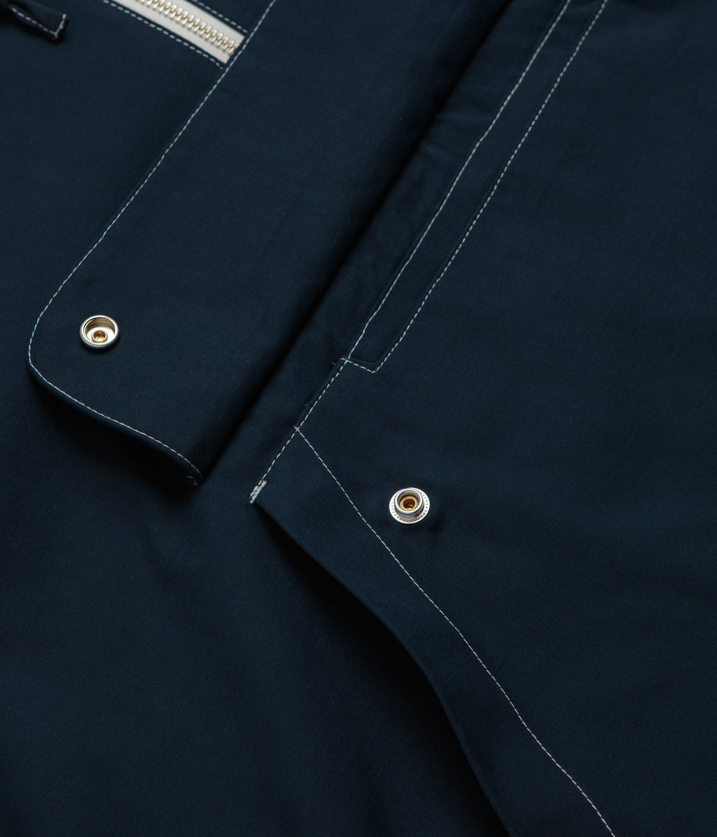 Pop Trading Company DRS Hooded Halfzip Jacket - Navy
