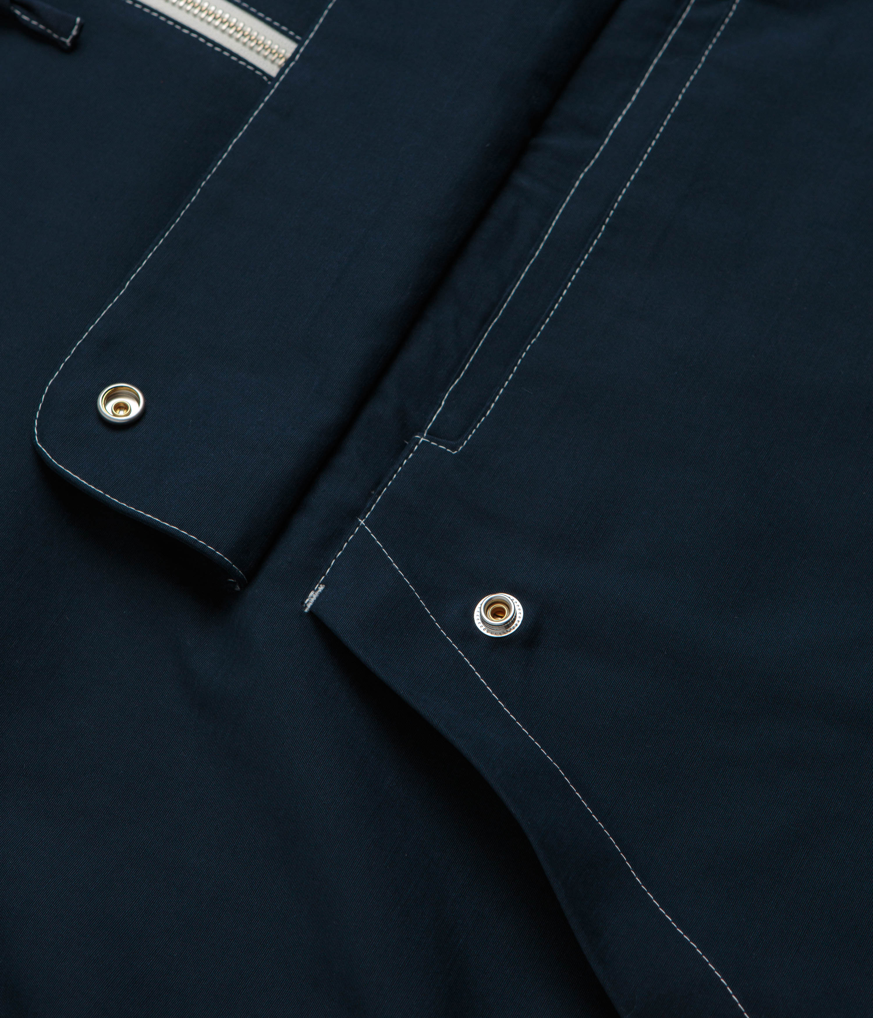 Pop Trading Company DRS Hooded Halfzip Jacket - Navy