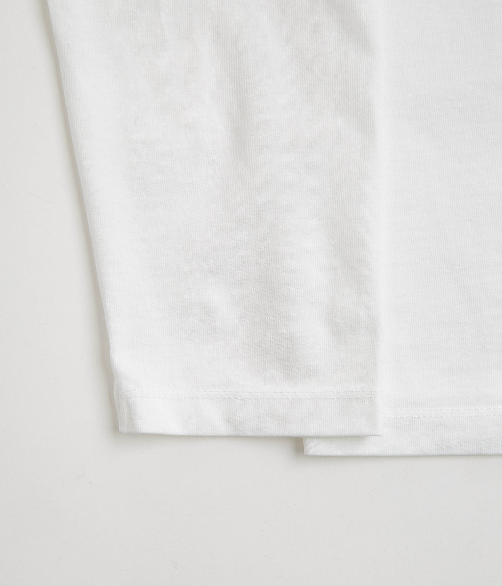 Pop Trading Company Logo Long Sleeve T-Shirt - White / Black