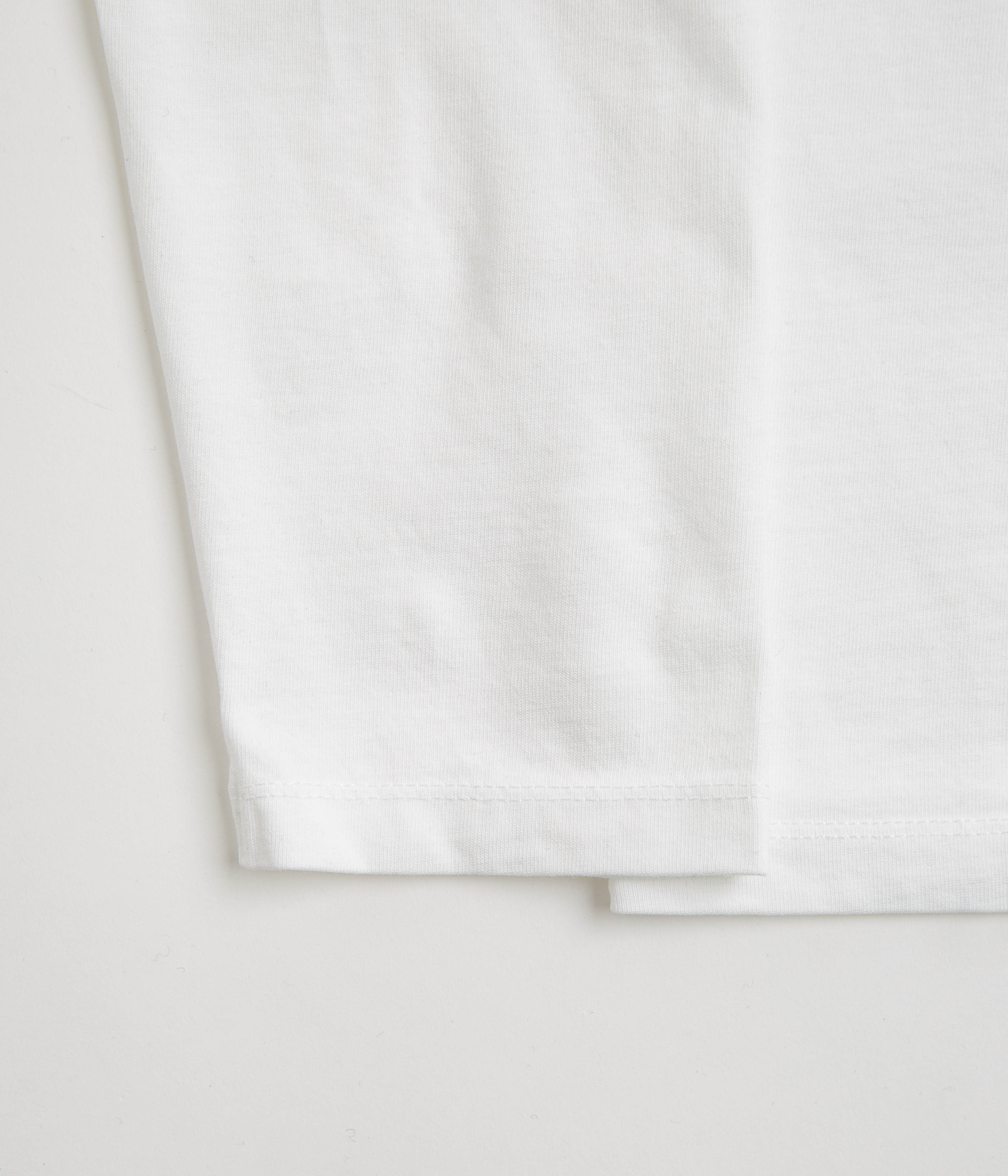 Pop Trading Company Logo Long Sleeve T-Shirt - White / Black