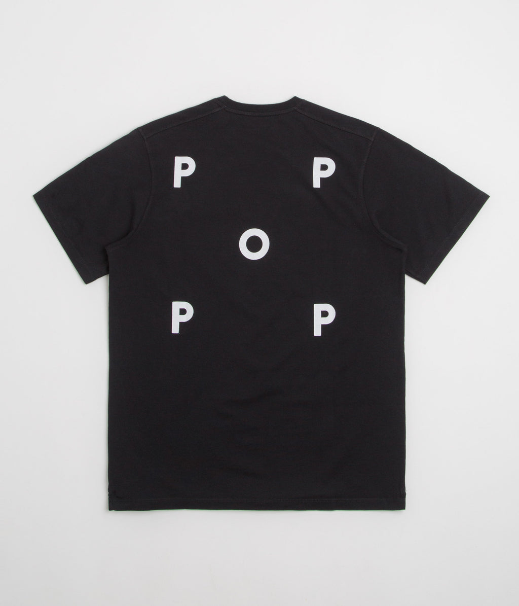 Pop Trading Company Logo T-Shirt - Black / White
