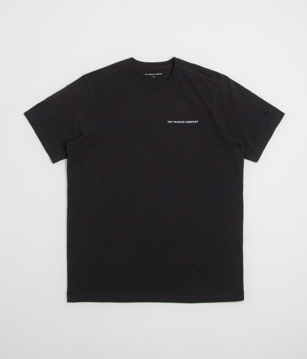 Pop Trading Company Logo T-Shirt - Black / White