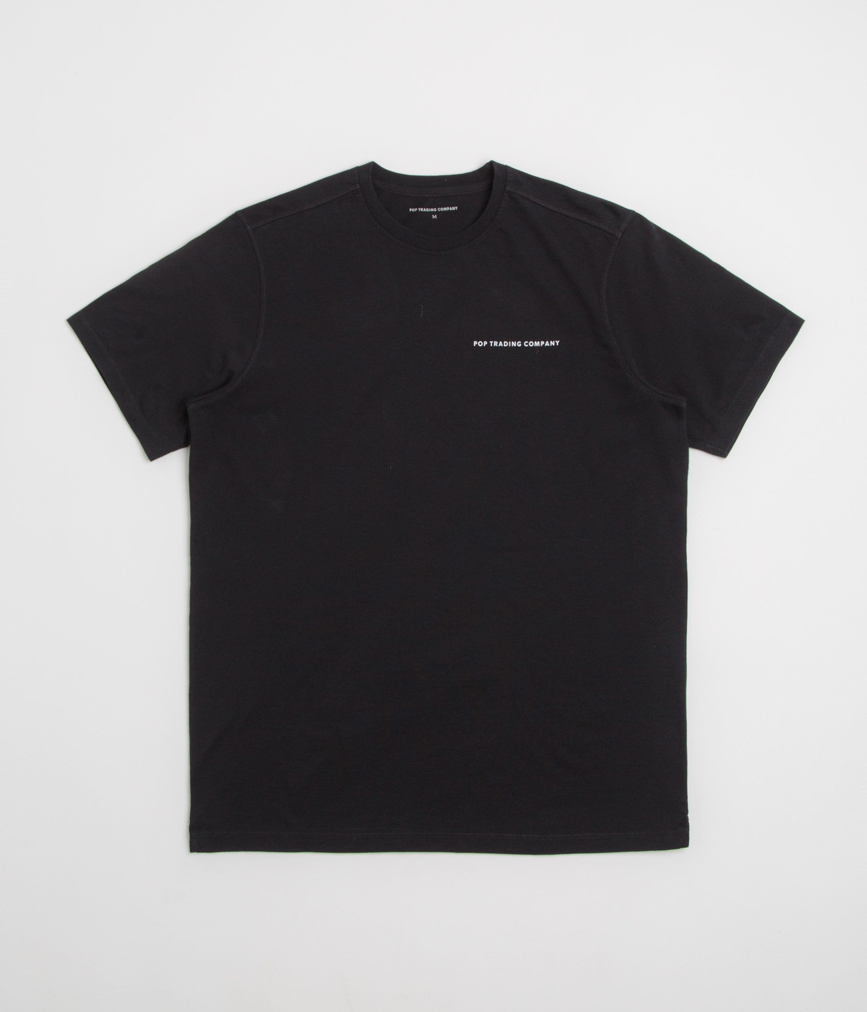 Pop Trading Company Logo T-Shirt - Black / White