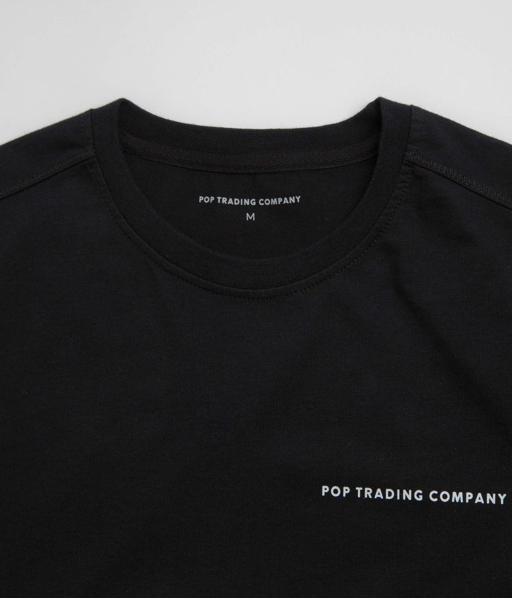 Pop Trading Company Logo T-Shirt - Black / White