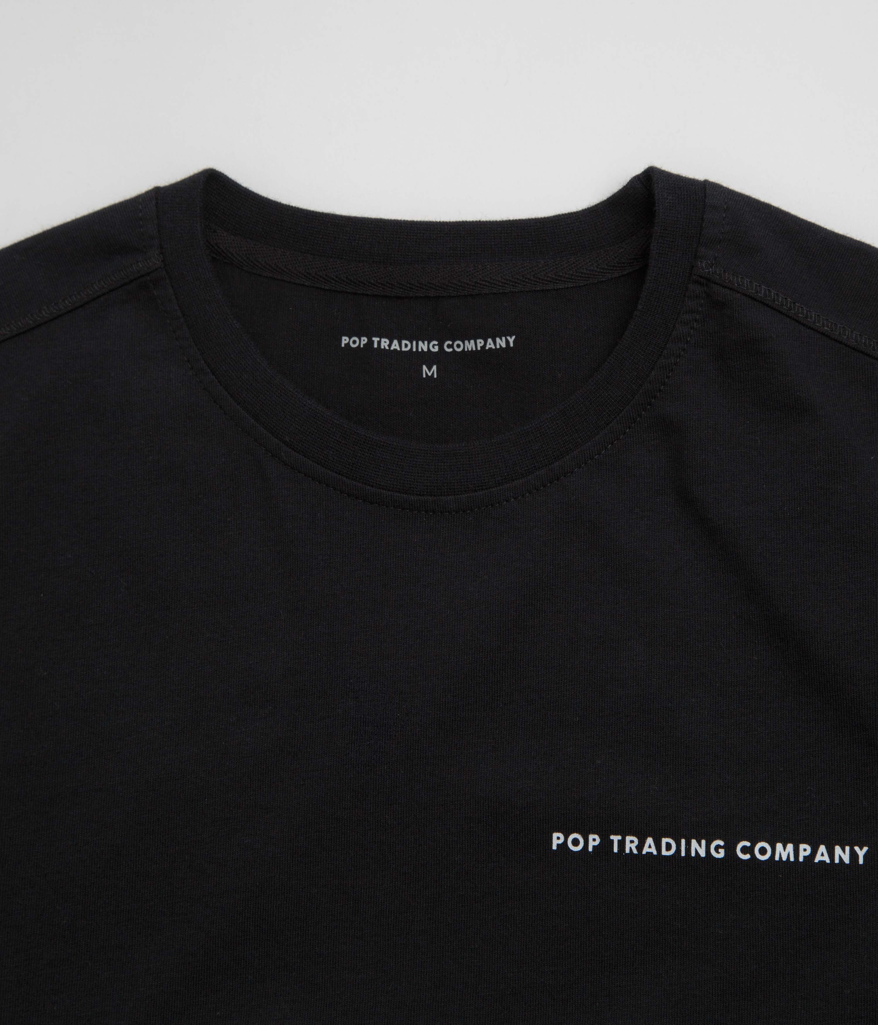 Pop Trading Company Logo T-Shirt - Black / White
